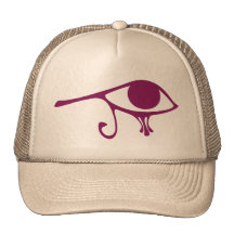 Ruby Eye of Horus Trucker Hats
