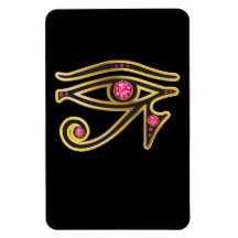 Ruby  Eye of Ra in Gold Flexible Magnets
