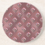 Ruby Metallic Diamonds Coasters