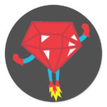 Ruby power round sticker
