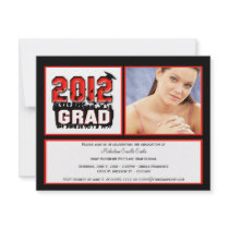 Ruby Red 2012 Graduation Party Photo Invitation