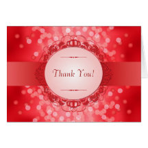 Ruby Red 40th Anniversary Thank You Cards
