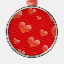 Ruby Red Hearts Christmas Tree Ornament