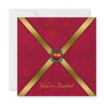 Ruby Red Jewelled Party Invitation