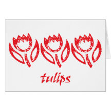 Ruby Red Tulips Card