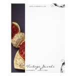 Ruby Rhinestone Bow Letterhead