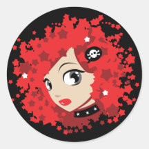 Ruby Round Sticker