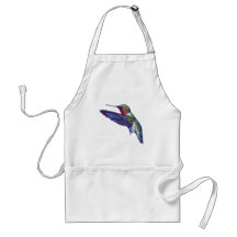 Ruby Throated Hummingbird Aprons