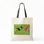 Ruby-throated Hummingbird (male) with petunia Tote Bag