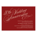 Ruby Wedding Anniversary Invitations