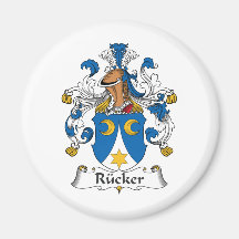 Rucker Family Crest Refrigerator Magnets