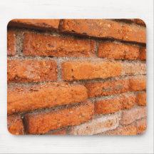 Ruddy Orange Brick Wall Mousepad