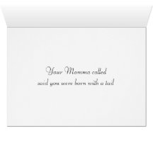 Rude and Insulting Card XV