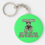 Rude cock Confucius Keychain