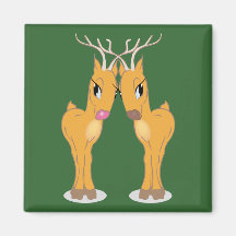 rudolph & clarice refrigerator magnet