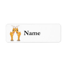 rudolph & clarice return address label