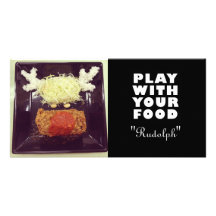 "Rudolph" Food Face Photo Card