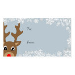 Rudolph Gift Tags business cards
