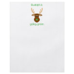 Rudolph is going green Christmas gifts and tees. Full Color Flyer