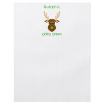 Rudolph is going green Christmas gifts and tees. Full Color Flyer