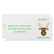 Rudolph is going green Christmas gifts and tees. Photo Cards