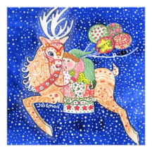 Rudolph & Santa's Helper Party Invite