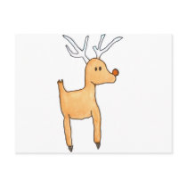 Rudolph the Reindeer blank card Postcard