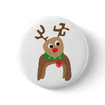 Rudolph the Reindeer Button