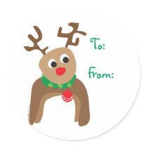 Rudolph the Reindeer Gift Stickers