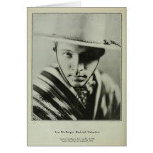 Rudolph Valentino 1929 vintage portrait card