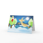 Rudolph's christmas stocking greeting cards