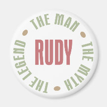Rudy l'homme le mythe la légende magnets pour réfrigérateur