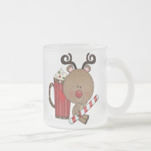 Rudy Reindeer With Cocoa Mugs