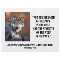 Rudyard Kipling Strength Of the Pack Wolf Quote Custom Flyer