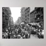 Rue de mûre, NYC, 1900 Affiche