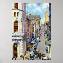 Rue de San Francisco la Californie Powell Poster