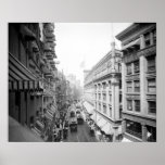 Rue de Washington, Boston, le Massachusetts : 1906 Affiche