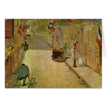 Rue Mosnier mit Fahnen - Edouard Manet cards