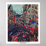Rue Saint-Denis On The National By Claude Monet Posters