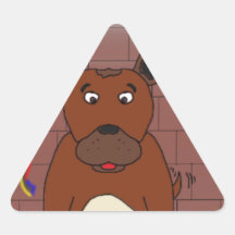 Ruff Graffiti Wall Triangle Sticker