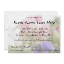 Ruffled Pink Aquilegia (Columbine) Custom Invite