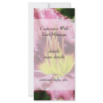 Ruffled Pink Daylily Custom Rack Card