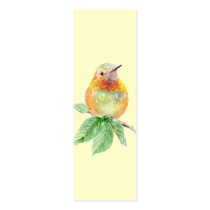 Rufous Hummingbird , Bird, Nature, Garden BookMark Business Card Template