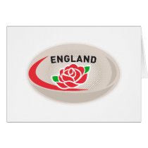 Rugby Ball England English Rose Cards