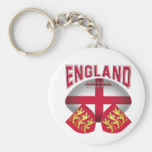 Rugby Ball Flag of England Key Chain