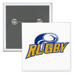 rugby ball flying off pinback button