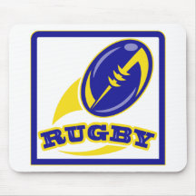 rugby ball flying oput mousepads