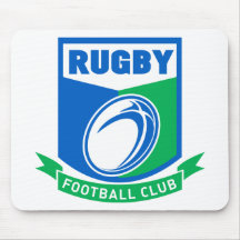 rugby ball football club shield mouse pads