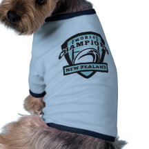 Rugby ball New Zealand World Champions Doggie Shirt