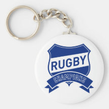 rugby champions shield blue key chain